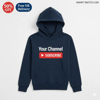 Personalised Kids YouTube Channel Hoodie | Custom Name Kids Hoodie UK