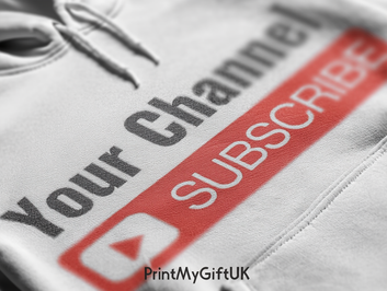 Personalised YouTube Channel Hoodie | Custom Channel Name Creator Hoodie