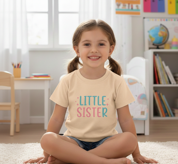 Little Sister Kids T-Shirt – Cute Sibling Shirt for Girls | Family Matching Tee UK