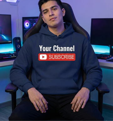 Personalised YouTube Channel Hoodie | Custom Channel Name Creator Hoodie