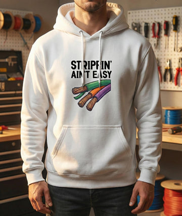 Strippin Ain't Easy Electrician Hoodie | Funny Electrician Gift Hoodie