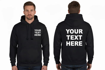 Personalised Hoodie Custom Text or Logo Print | Custom Name Hoodie UK